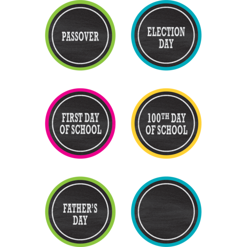 Chalkboard Brights Holidays and Special Events Calendar Days TCR3720