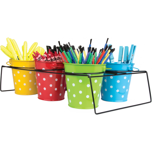 6 Buckets & Caddy Set TCR9487 Teacher Created Resources
