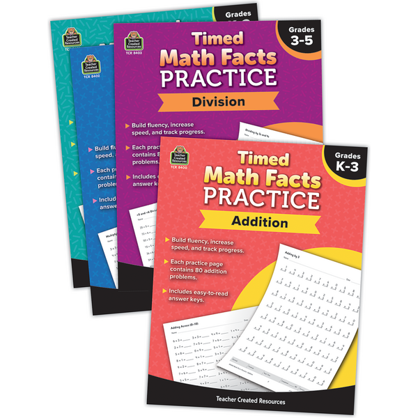Timed Math Facts Practice Set (4) - TCR2088663 | Teacher Created Resources