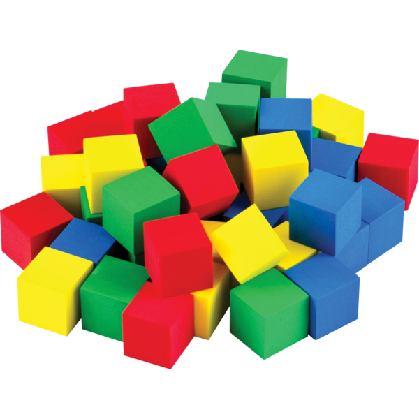 STEM Basics Multicolor 3/4" Foam Cubes 40 Count TCR20938 Teacher Created Resources