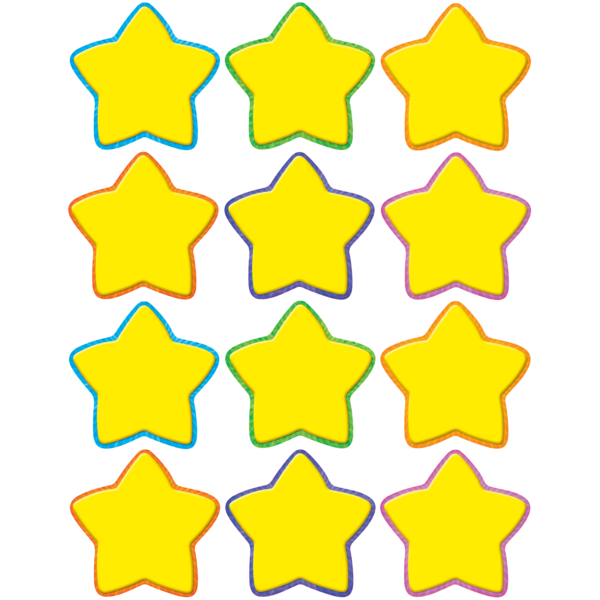 Printable Sheet Of Colored Stars Yellow Stars