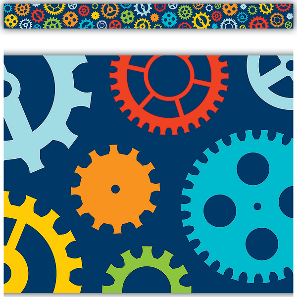 Gears Straight Border Trim TCR5584 Teacher Created Resources