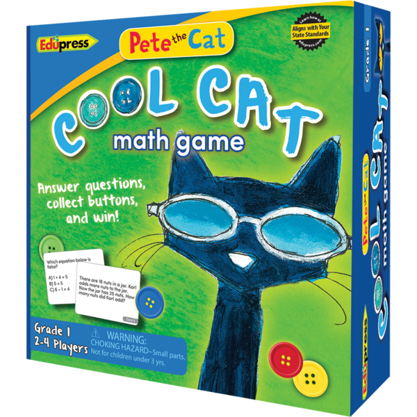 Pete the Cat Cool Cat Math Game Grade 1 - TCR63531 | Teacher Created ...