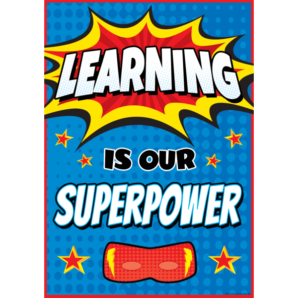 Learning Is Our Superpower Positive Poster - TCR7419 | Teacher Created
