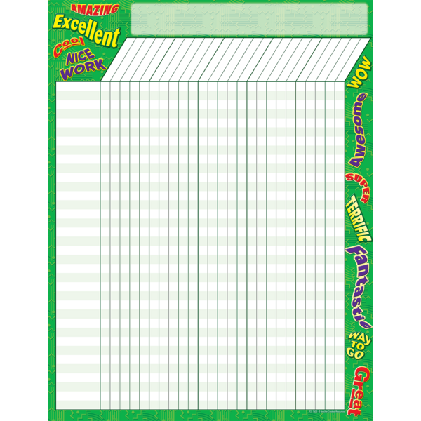 Encouraging Words Incentive Chart TCR7620 Teacher Created Resources