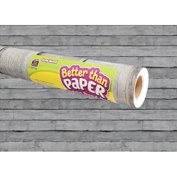 Gray Wood Better Than Paper Bulletin Board Roll TCR77035 Teacher