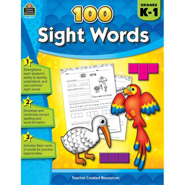 100 Sight Words Grades K-1 - TCR8049 | Teacher Created Resources