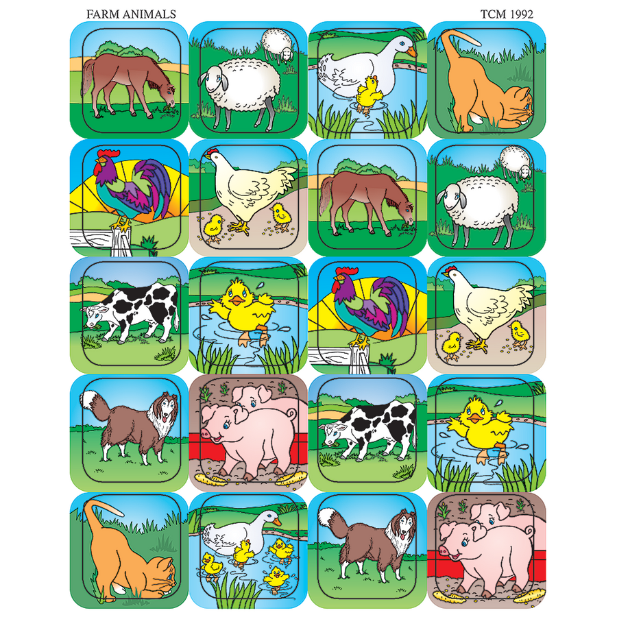 Farm Animals Stickers - TCR1992 | Teacher Created Resources