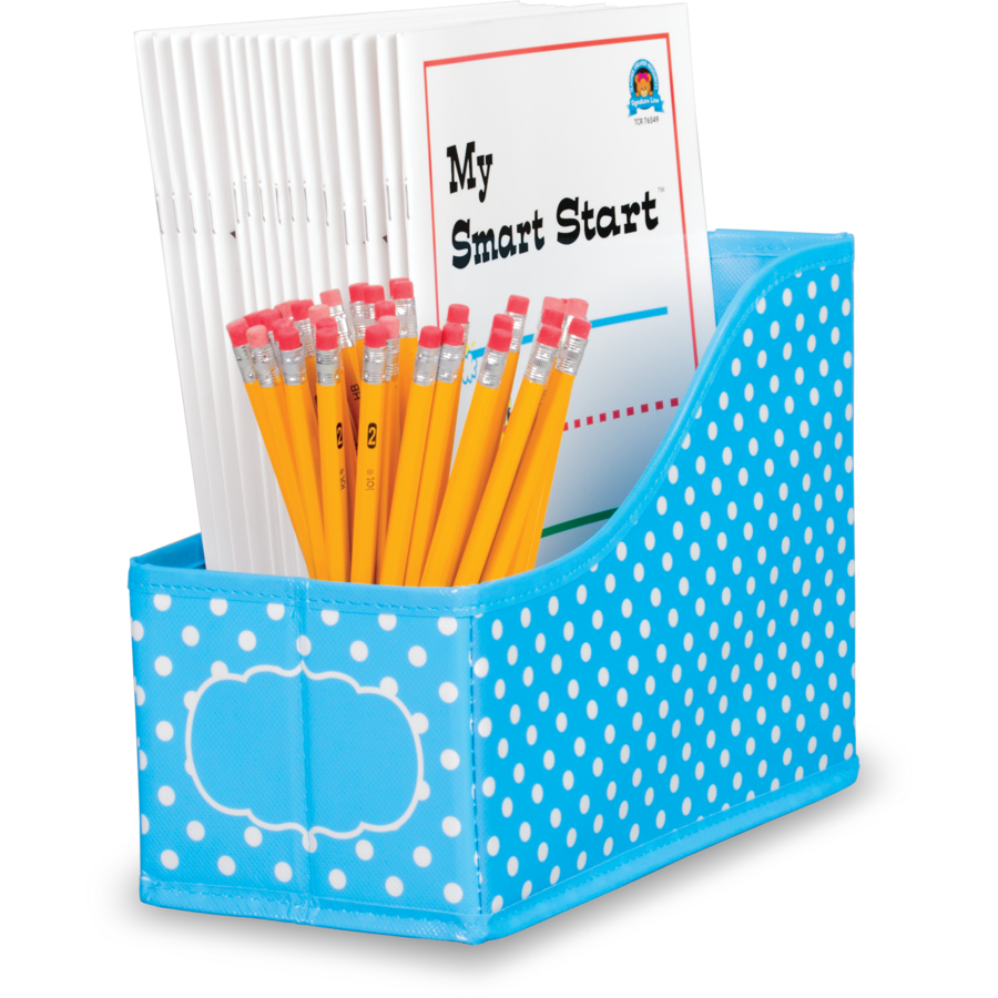 Aqua Polka Dots Book Bin TCR20786 Teacher Created Resources