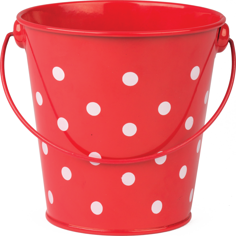Red Polka Dots Bucket Tcr20827 Teacher Created Resources