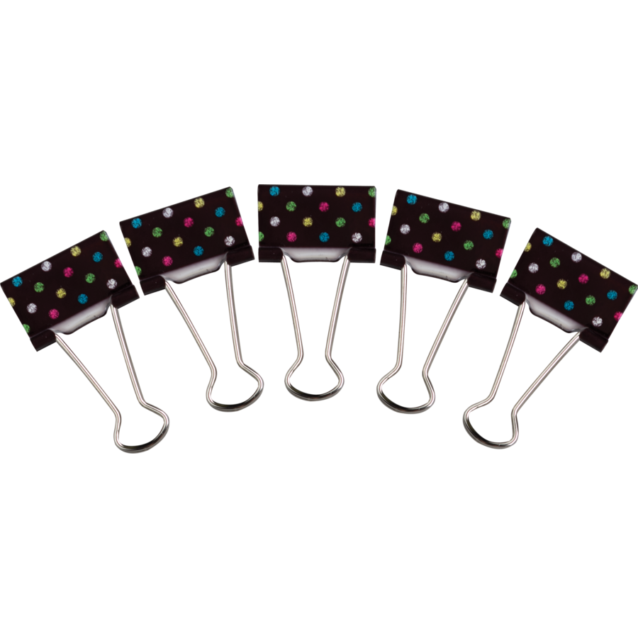 Chalkboard Brights Medium Binder Clips TCR20858 Teacher Created