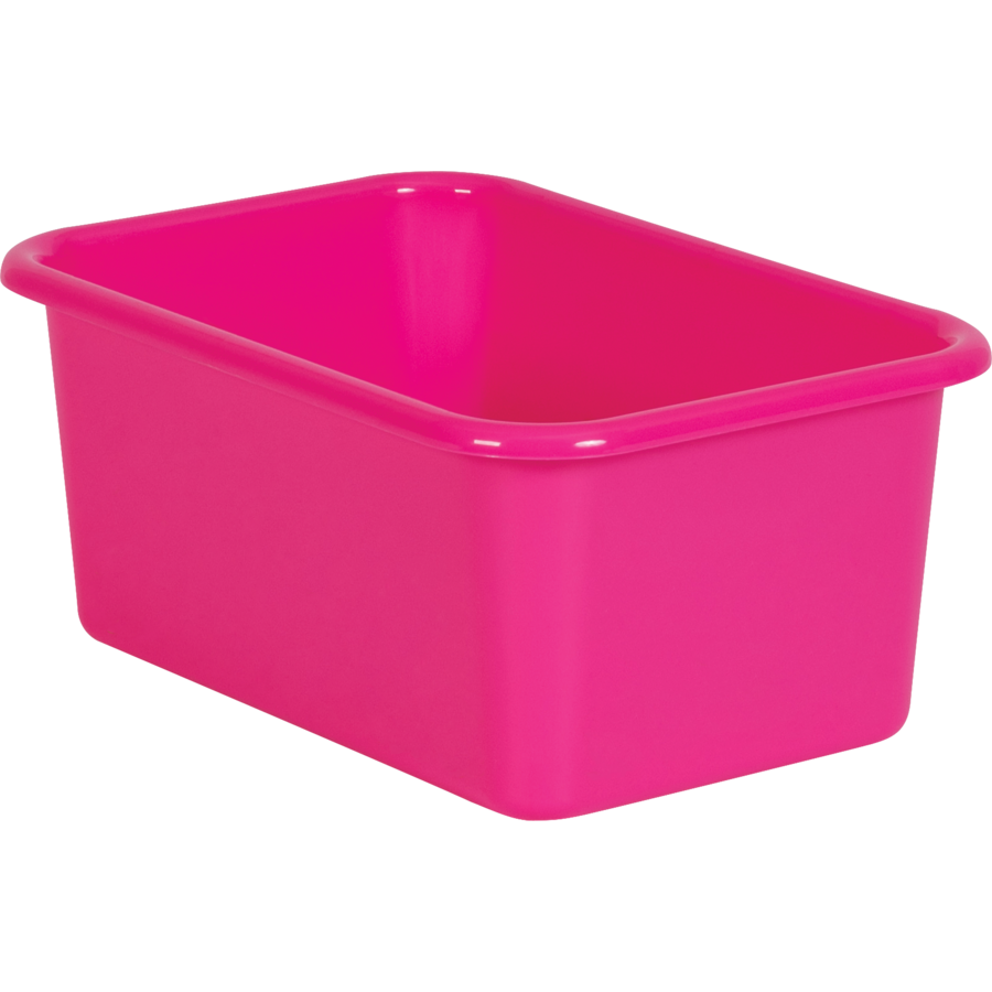Pink Small Plastic Storage Bin 6 Pack TCR2088576
