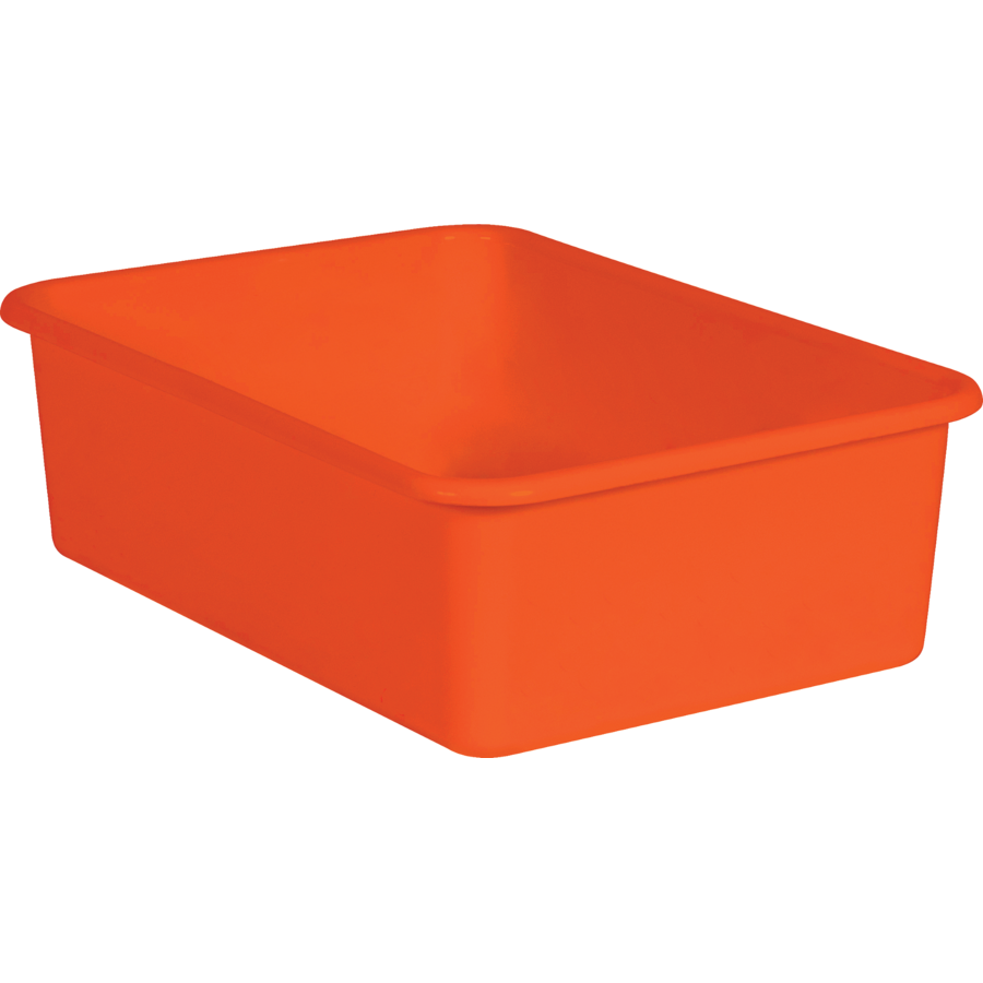 Orange Large Plastic Storage Bin 6 Pack TCR2088598 Teacher Created