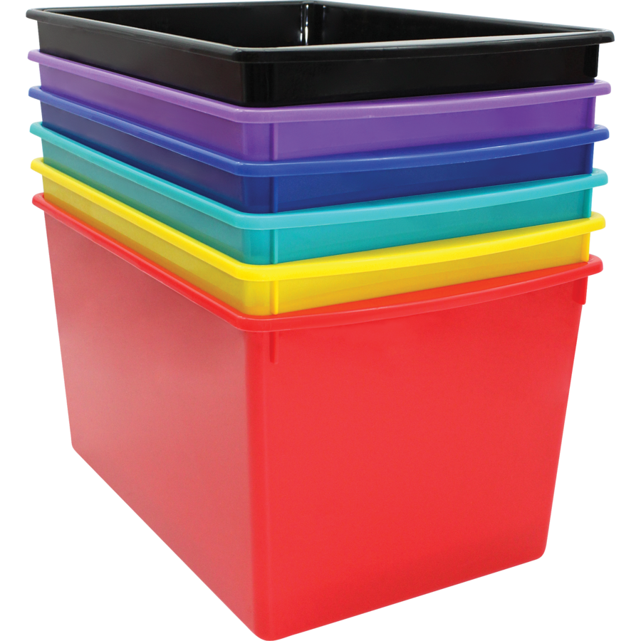 Bold Colors Plastic MultiPurpose Bins Set of 6 TCR2088639 Teacher