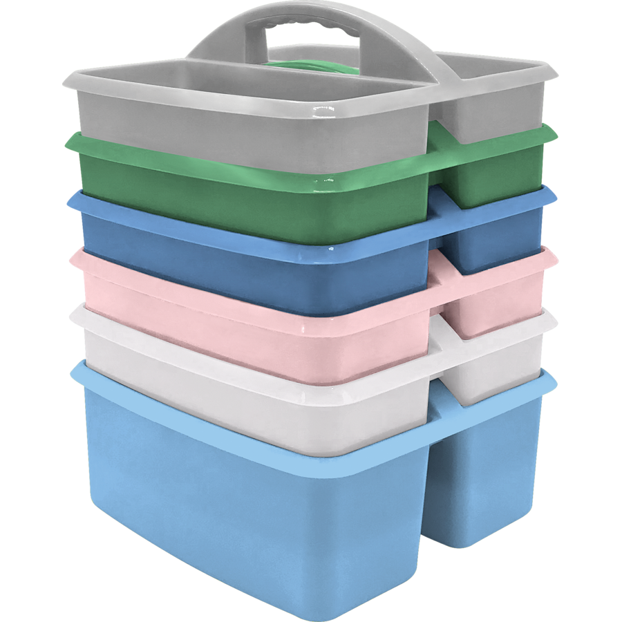 Soft Colors Plastic Storage Caddies Set of 6 TCR2088643