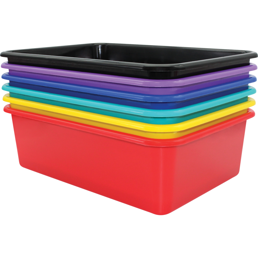 Bold Colors Large Plastic Storage Bins Set of 6 TCR2088645 Teacher