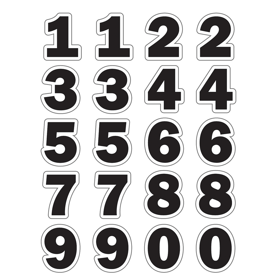 Black Numbers Stickers - TCR3558 | Teacher Created Resources