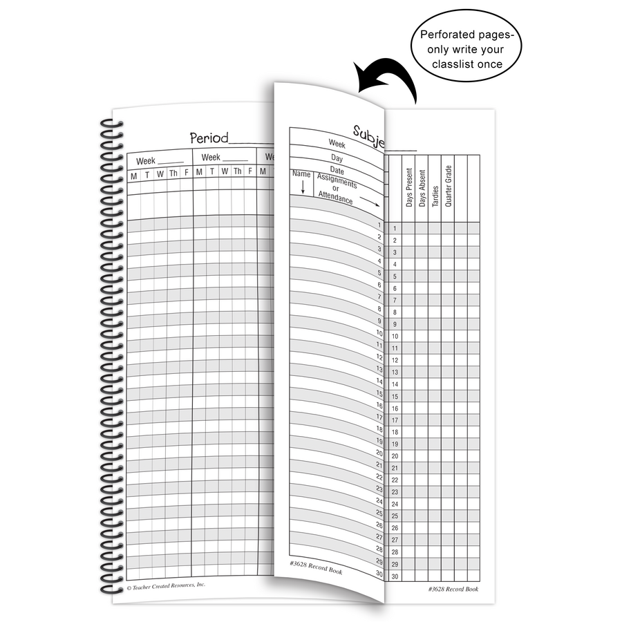 Record Book TCR3628 Teacher Created Resources
