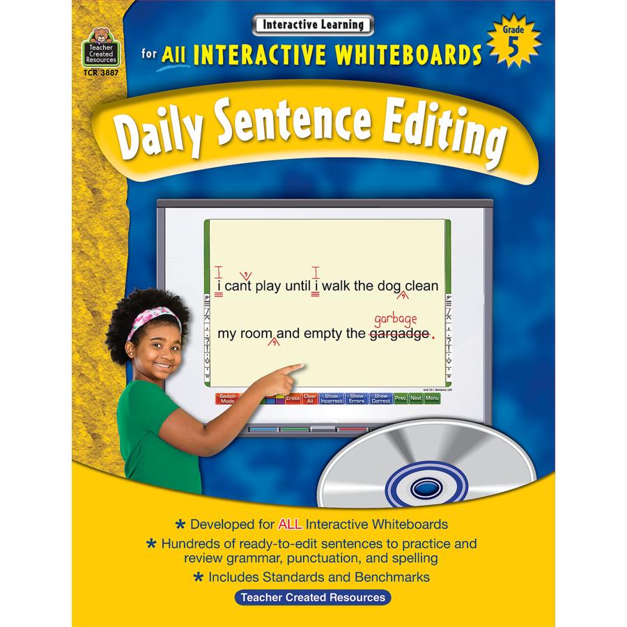 Interactive Learning Daily Sentence Editing Grade 5 TCR3887 Teacher Created Resources