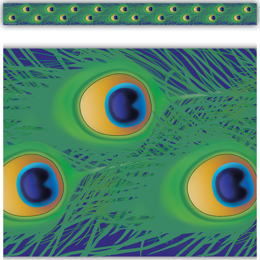 Peacock Straight Border Trim TCR4483 Teacher Created Resources