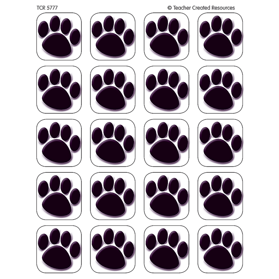 Black Paw Prints Stickers - TCR5777 | Teacher Created Resources