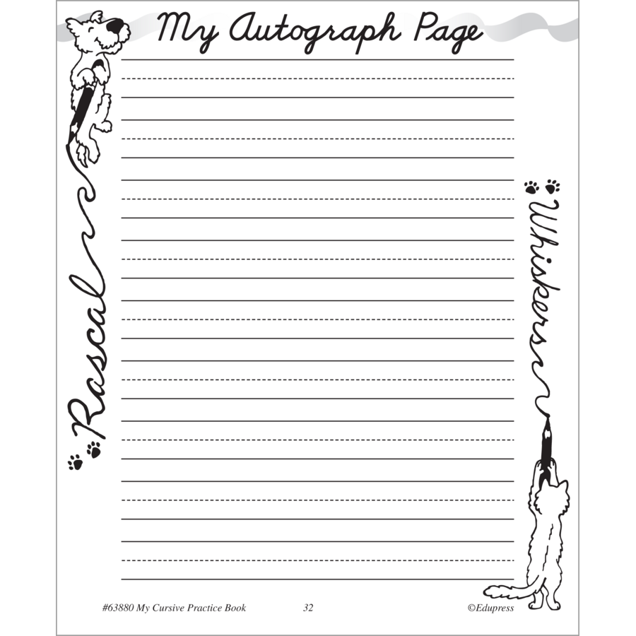 My Own Cursive Practice Book 25-Pack - TCR62141 | Teacher Created Resources