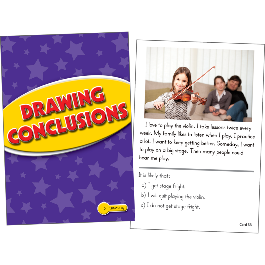 Drawing Conclusions Practice Cards Yellow Level TCR62988 Teacher