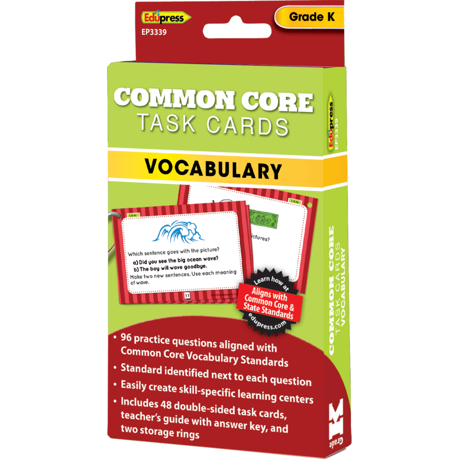 Common Core Vocabulary Task Cards Grade K - TCR63339 | Teacher Created ...