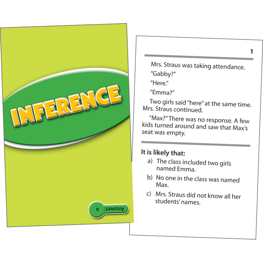 Inference Practice Cards Green Level TCR63400 Teacher Created Resources