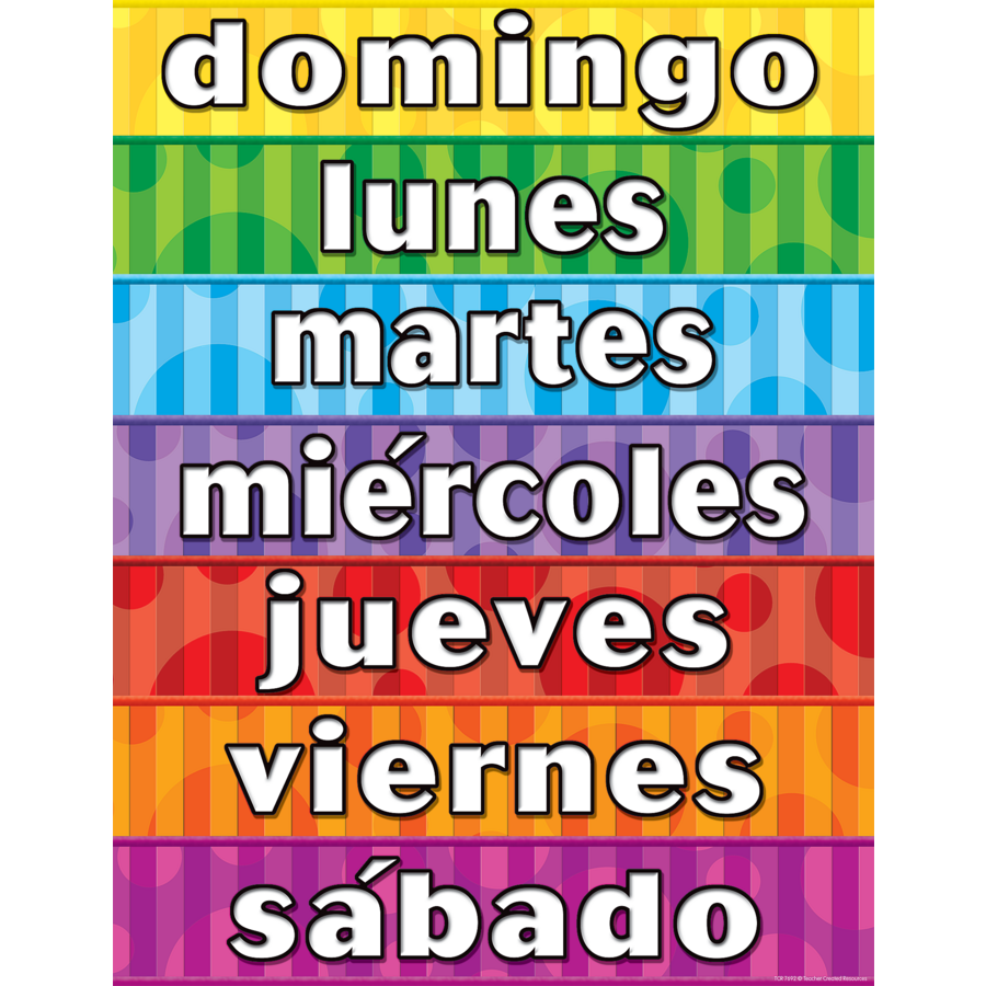 Spanish Day Of The Week Printables