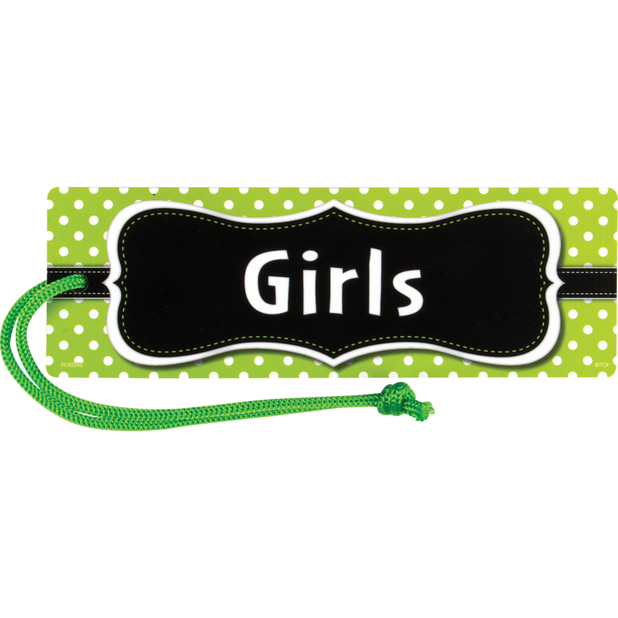 Lime Polka Dots Magnetic Girls Pass Tcr77240 Teacher Created Resources 