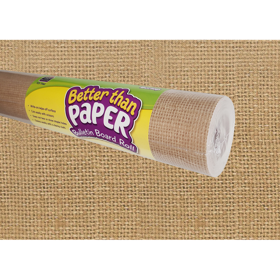 Burlap Better Than Paper Bulletin Board Roll TCR77365 Teacher