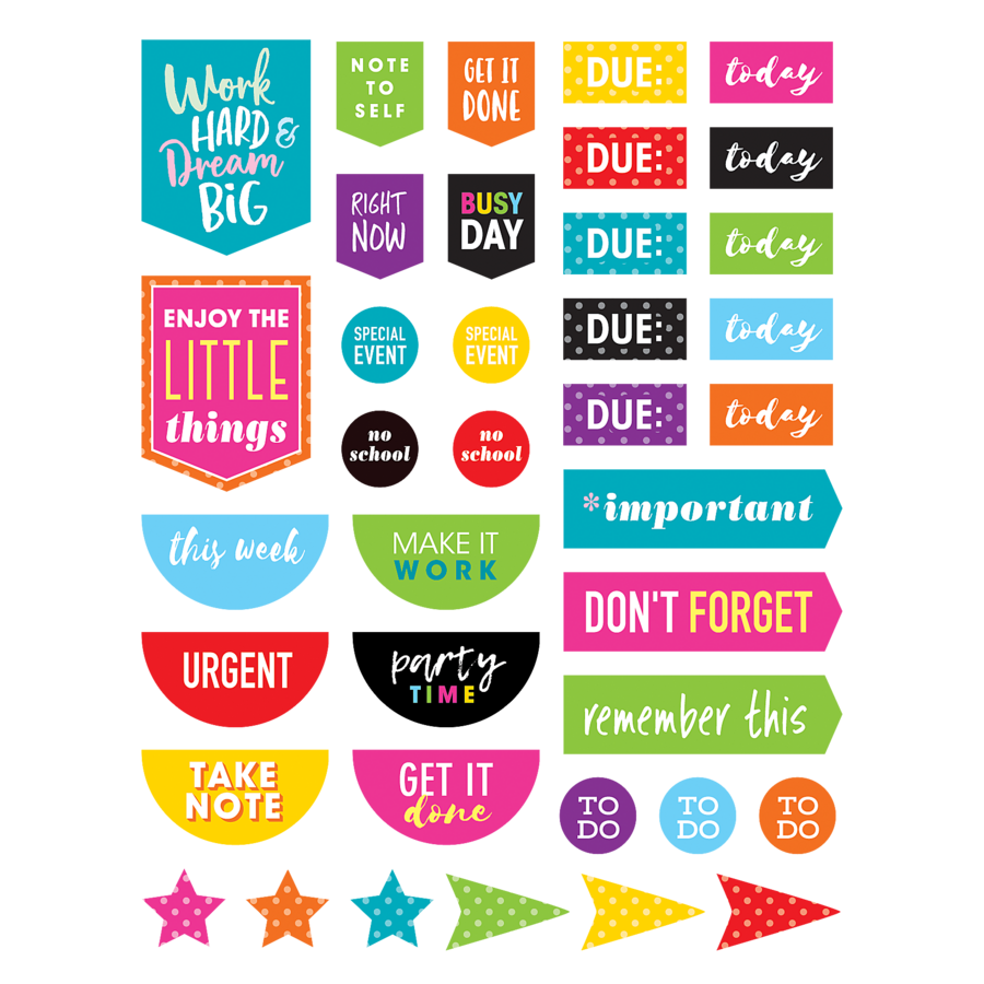 Colorful Planner Stickers - TCR8195 | Teacher Created Resources