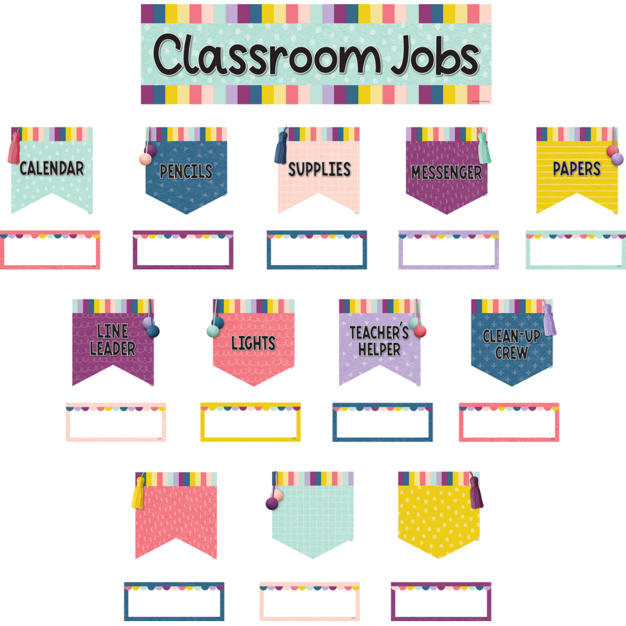 Oh Happy Day Classroom Jobs Mini Bulletin Board TCR9024 Teacher 