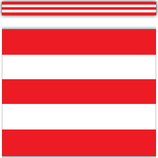 Red & White Stripes Straight Border Trim