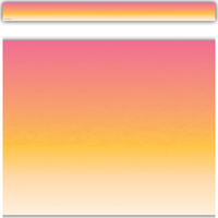 Pink and Orange Color Wash Straight Border Trim - TCR3933 | Teacher