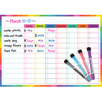Colorful Dry-Erase Magnetic Task Chart - TCR71001 | Teacher Created ...