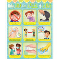 Lemon Zest Help Stop the Spread of Germs Chart - TCR7504 | Teacher ...