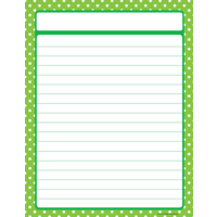 Lime Polka Dots Lined Chart - TCR7676 | Teacher Created Resources