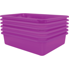 Purple Large Plastic Letter Tray 6 Pack