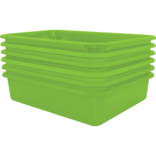 Lime Large Plastic Letter Tray 6 Pack