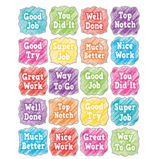 Scribble Stars Mini Stickers - Tcr3073 