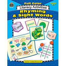 Full-Color Literacy Activities: Rhyming & Sight Words