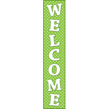 Lime Polka Dots Welcome Banner