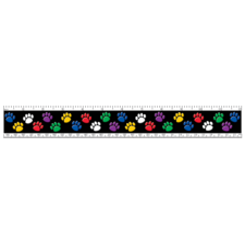 Colorful Paw Prints Ruler