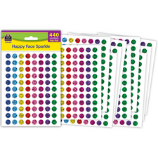 Happy Face Sparkle Mini Stickers Valu-Pak