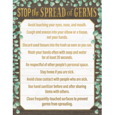 Eucalyptus Stop the Spread of Germs Chart