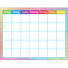 Colorful Scribble Calendar Chart