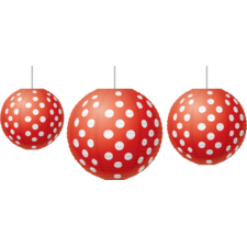 Red Polka Dots Paper Lanterns