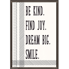 Be Kind. Find Joy. Dream Big. Smile. Positive Poster